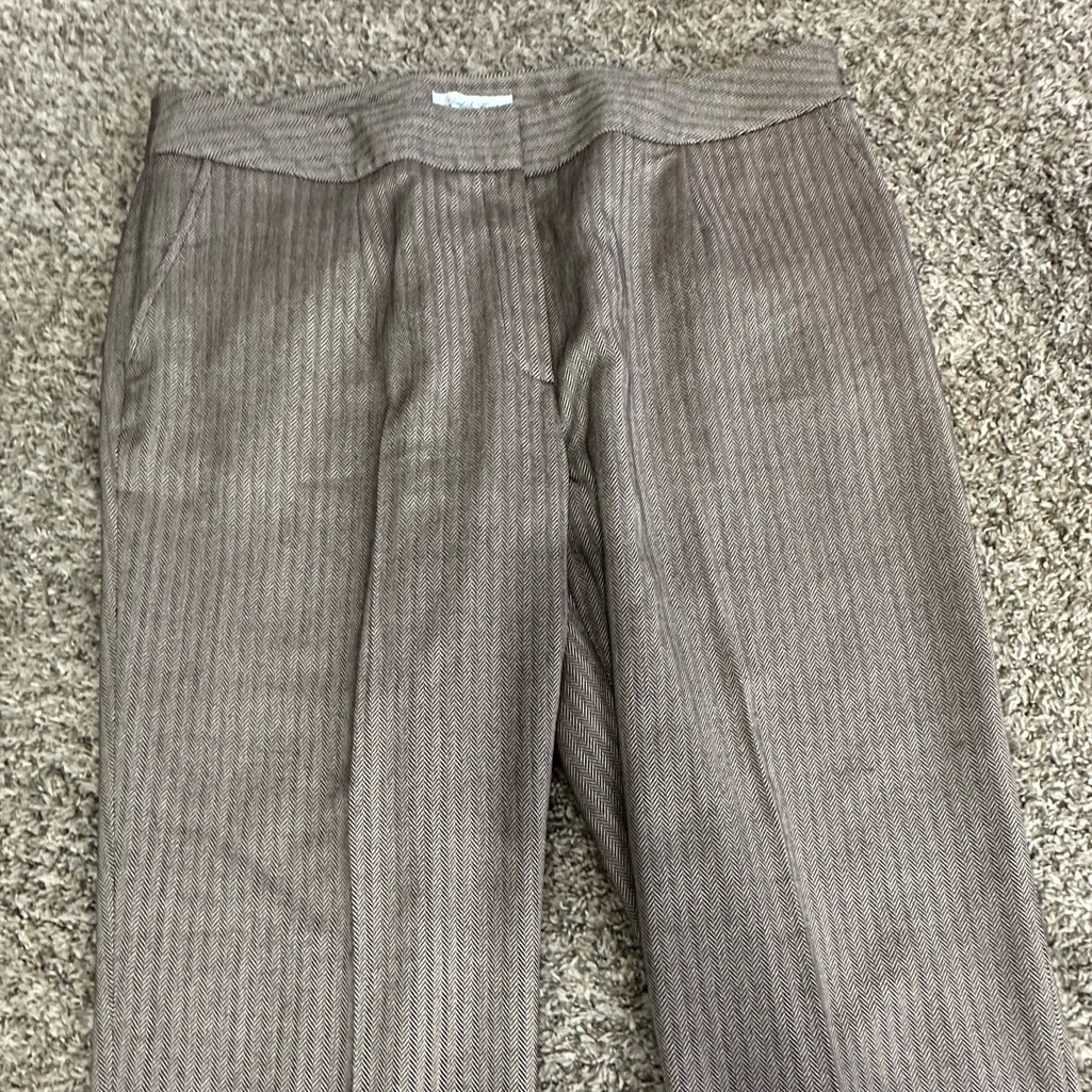 Judith Hart Women’s Size 16 W Trousers With Pockets Herringbone Pattern